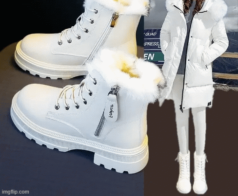 Bottines d'hiver en cuir de vache pour femmes. ACHETEZ UNE PAIRE OBTENEZ UNE AUTRE GRATUITEMENT